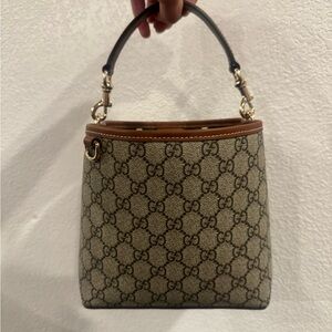 Classic Beige and Tan Shoulder Bag